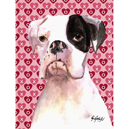 PatioPlus Cooper Love and Hearts Boxer Flag Garden Size